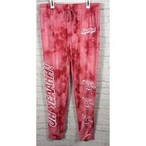 Kool-Aid Oh Yeaahh! Jogger/Lounge Pants Women's‎ Size XL Pink & Red Tie-Dye